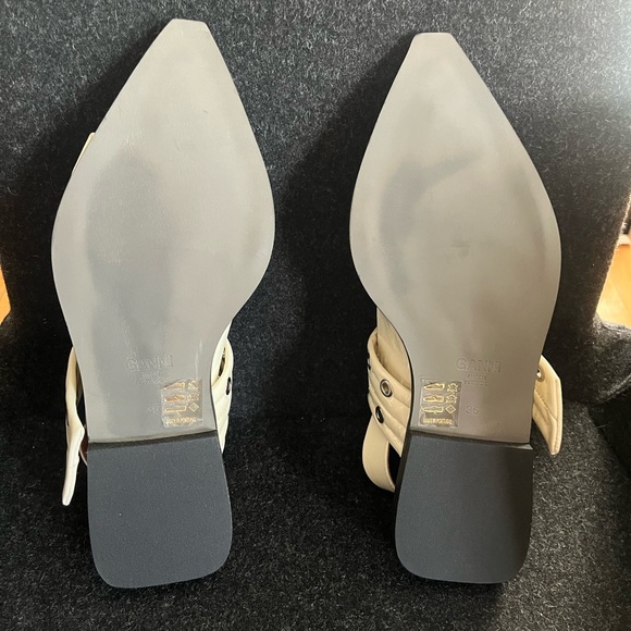 NWOT GANNI Wide Welt Buckle Ballerina Flats - Picture 6 of 6